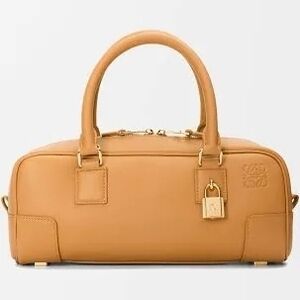 Authentic Loewe Camel Amazona Nappa Calfskin Satchel GUC